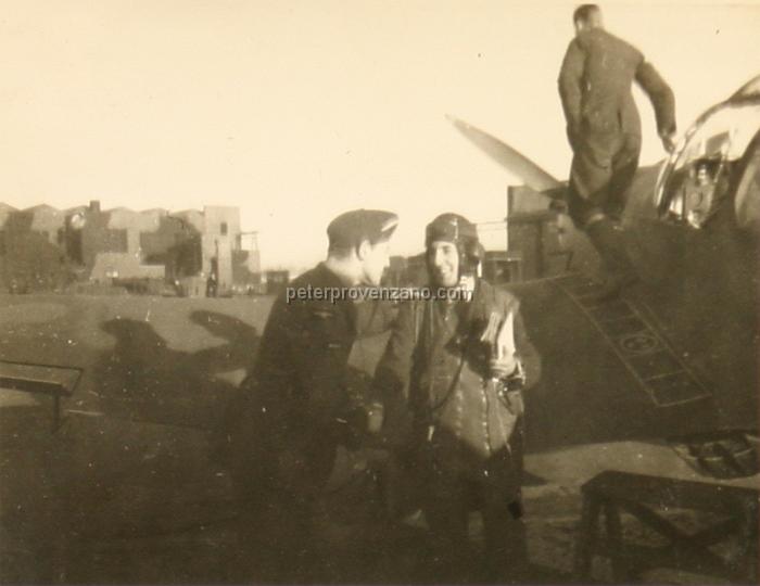 Peter Provenzano Photo Album Image_copy_044.jpg - "Dickie" Dickson and Roy.  RAF Station Tern Hill, November 1940.